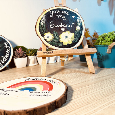 Tranh Vẽ Tay Trên Gỗ Thông You Are My Sunshine – Decor Handmade Độc Bản