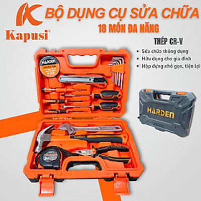 Bộ Dụng Cụ Sửa Chữa Đa Năng 18 Món – Có Búa, Kìm, Tua Vít, Thước, Dao, Mỏ Lết, Lục Giác, Băng Keo