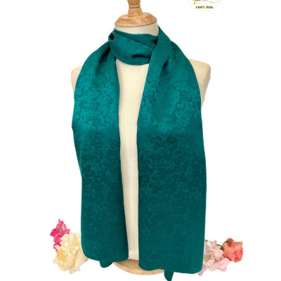 Khăn Lụa Cao Cấp Tơ Tằm Dệt Hoa Văn SenSilk – Quà Tặng Cao Cấp Đầy Ý Nghĩa 180x55cm, Woven Silk Scarves