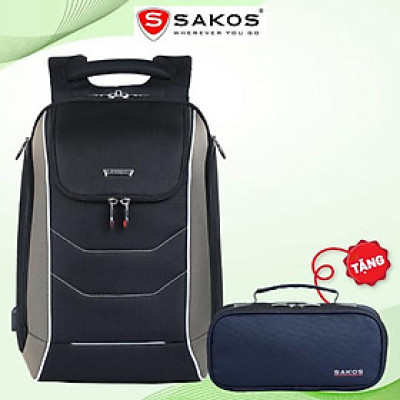 Ba Lô Laptop Cybero - 15.6 Inch - Sakos SBV164BBNG00 - Đen Phối Nâu