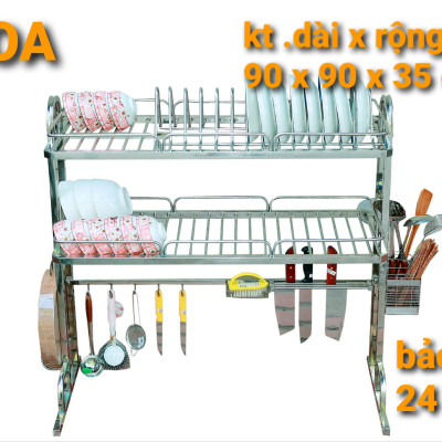 Kệ để bát đĩa đa năng thông minh . Giá để đồ chén đĩa trên bồn rửa bát ( inox 304 không rỉ)