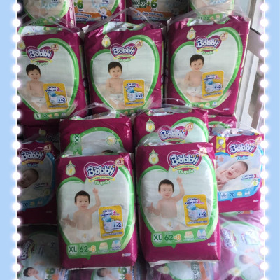 Tã Dán Trẻ Em Bobby Size S 80 Miếng ( S80 Cho Bé 4 Đến 8 Kg) Êm Mềm Khô Thoáng - Bỉm Dán Bobby Size S