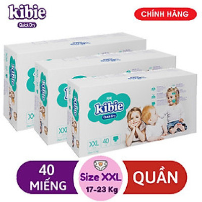 [COMBO 3 BỊCH] Bỉm quần Kibie - Tã quần Hàn Quốc size XXL