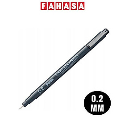 Bút Kỹ Thuật Pointliner 0.2 mm - Pentel-S20P-2A - Mực Đen