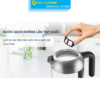 Bình đun siêu tốc Philips 1.7 lít HD9339/80 - Hàng Chính Hãng