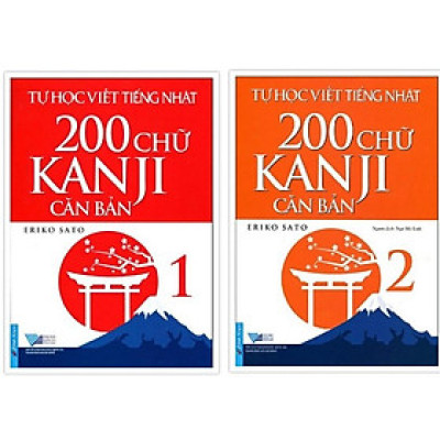 Sách - Combo Tự Học Viết Tiếng Nhật 200 Chữ Kanji Căn Bản Tập 1 + Tập 2 - First News