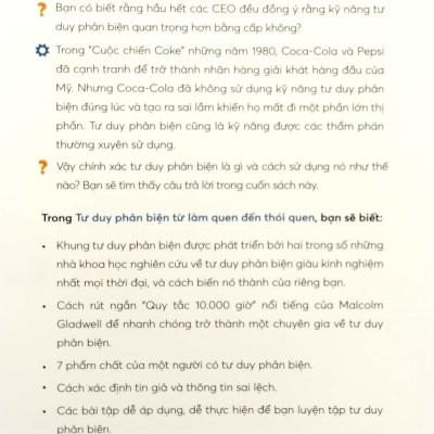 Tư Duy Phản Biện Từ Làm Quen Đến Thói Quen