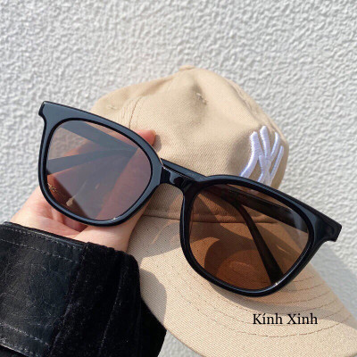 Kính râm nam nữ Mắt vuông màu nâu thời trang