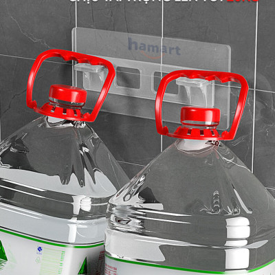 Móc Dán Giá Đỡ Chia Ngăn Tủ Hamart Móc Chữ L Đôi Siêu Dính Tường Chịu Lực 20kg Tiện Lợi