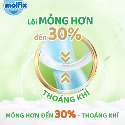 Tã/bỉm dán Molfix Thiên nhiên Jumbo M (6kg - 11kg) - Gói 46+6 miếng