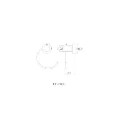 Vòng treo khăn INOX SUS 304 DE-5603 