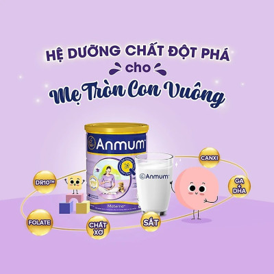 Sữa Bột Dành Cho Mẹ Bầu Anmum Materna Hương Chocolate 800g - Tặng Set 2 ly sứ