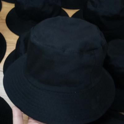 Mũ Tai Bèo Bucket Trơn - đen
