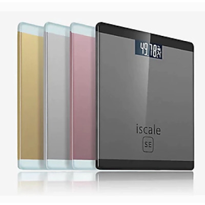 Cân sức khỏe điện tử mặt kính cường lực, kiểu dáng cao cấp tặng kèm 2 pin AAA 180kg