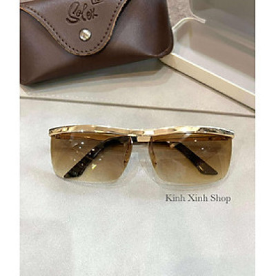 Kính râm nam Solex Sống Trâu nửa viền cao cấp gọng mạ vàng 14K 1/25
