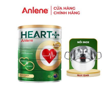 Thực phẩm bổ sung Anlene Heart Plus với dưỡng chất chăm sóc sức khỏe tim mạch 750g/lon - Tặng Nồi Inox