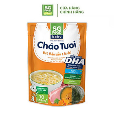 Cháo Tươi Baby Sài Gòn Food Thịt Thăn Bằm & Bí Đỏ 240g