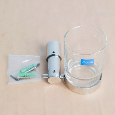 Kệ ly đơn | ly bàn chải  đế inox 304 | Ly thủy tinh