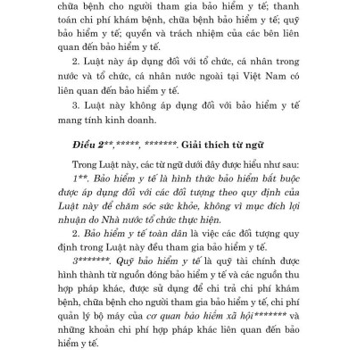 Luật Bảo hiểm y tế năm 2008 (sửa đổi, bổ sung năm 2013, 2014, 2015, 2018, 2020, 2023, 2024)
