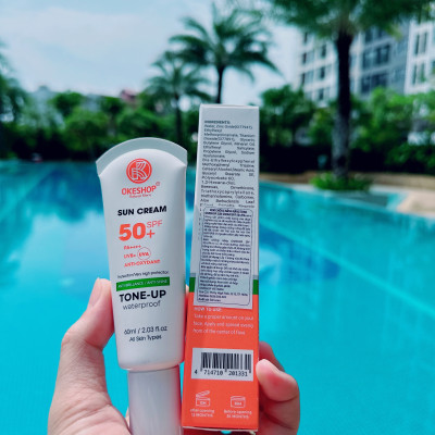 Kem Chống Nắng OKESHOP 60ml SPF 50+ PA++++ Anti-oxydant Tone - Up - Bảo Vệ Da Tuyệt Đối - Anti-Brillance / Anti-shine