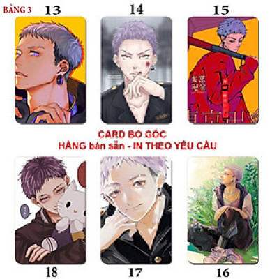 Card bo góc Takashi Mitsuya Tokyo Revenger 6 ảnh khác nhau/ Thẻ card Takashi Mitsuya anime Tokyo Revengers