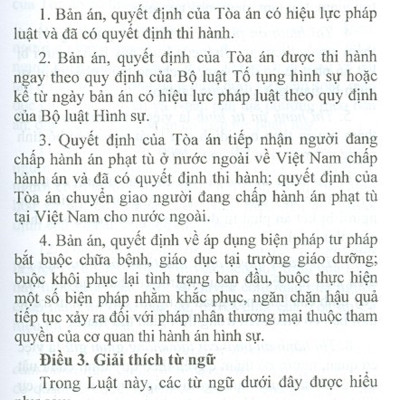Luật Thi Hành Án Hình Sự
