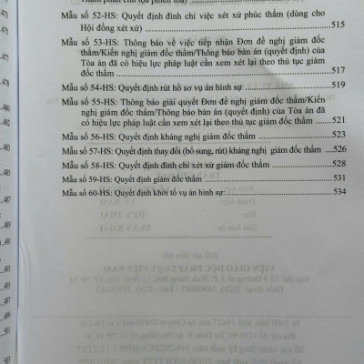 Sách So Sánh - Đối Chiếu Bộ Luật Tố Tụng Hình Sự Năm 2015 sđ, bs năm 2021 và Các Biểu Mẫu Trong Bộ Luật Tố Tụng Hình Sự (V2226A)