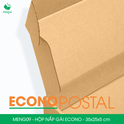 MENG09 - 35x25x5 cm - 60 Hộp carton nắp gài đóng hàng giá rẻ, hộp gói hàng, hộp quà thời trang