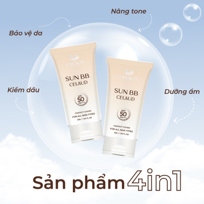 Combo 2 kem chống nắng tối ưu cho da Sun BB Celaud