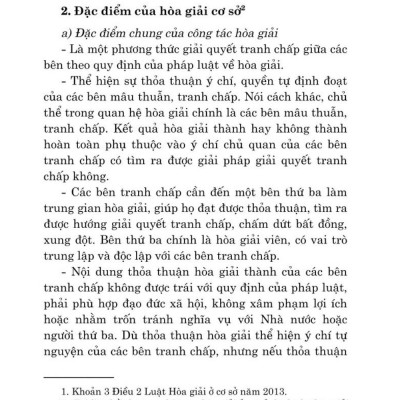 Cẩm nang công tác hòa giải ở cơ sở ( bản in 2024)