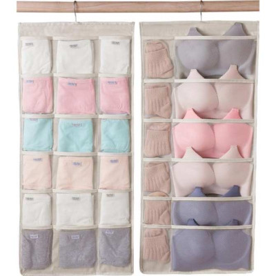 Túi 30 Ngăn 2 Mặt Treo Tủ - Treo Tường , Túi vải đựng đồ lót , tất vớ  đa năng và tiện lợi