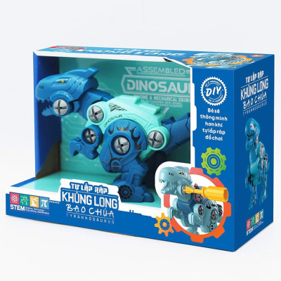 Tự Lắp Ráp Khủng Long - Khủng Long Bạo Chúa DK81087- Màu Ngẫu Nhiên