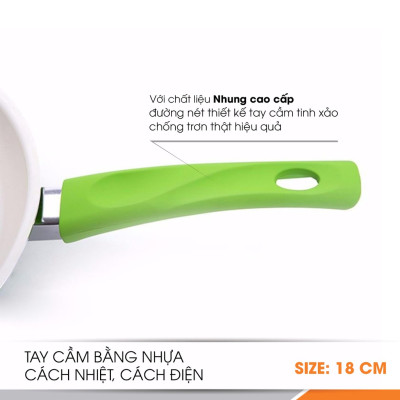 Chảo chống dính 18cm Comet Ceramic CH11-16 - Hàng Chính Hãng