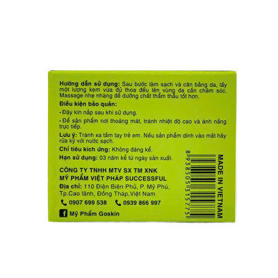 Kem Nám Sạm Tàn Nhang 15g, 30g Goskin (Kem Nén)