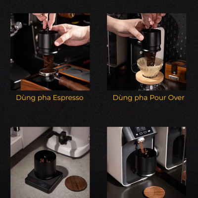 Feepie dosing hứng đong cà phê Wood charm