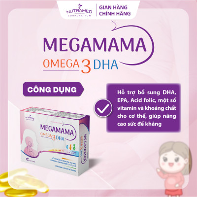 Viên uống Megamama hỗ trợ bổ sung vitamin và khoáng chất thiết yếu cho mẹ và bé (30 viên) - Nutramed