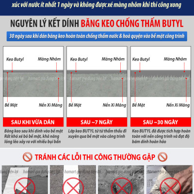 Băng Keo Chống Thấm Nước Butyl Dán Mái Tôn Chống Dột Vá Đường Ống Tường Sửa Chữa Nhà Cửa Siêu Dính