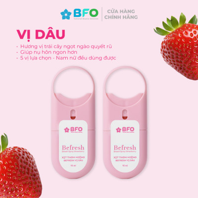 Combo 2 Xịt Thơm Miệng Befresh Cho Hơi Thở Thơm Mát Chỉ Trong 3 Giây Dung Tích 10ml