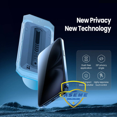 Kính cường lực full màn hình dành cho iPhone 16 Pro Max, iPhone 16 Pro, iPhone 16 Plus, iPhone 16 chống nhìn trộm Nillkin Guardian cao cấp - Hàng Chính Hãng