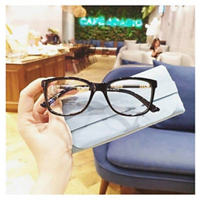 Gọng Kính Xinh, Gọng Kính cận, Kính giả cận mắt vuông gọng phối họa tiết sang chảnh