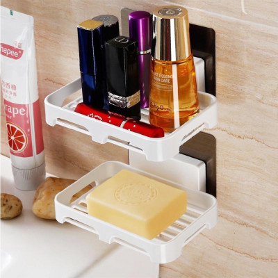 Kệ Dán Tường Để Xà Bông Tắm, Giúp Xà Bông Luôn Khô Ráo, Sạch Sẽ, Khay Dính Tường, Taky Home 4040Si