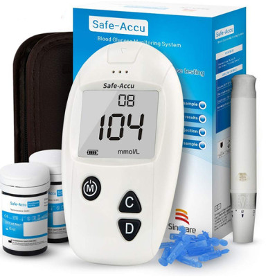 Máy Đo Đường Huyết Sinocare Safe Accu (25 Que Và 25 Kim)