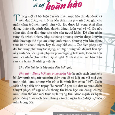 Phụ Nữ - Đừng Kiệt Sức Vì Sự Hoàn Hảo