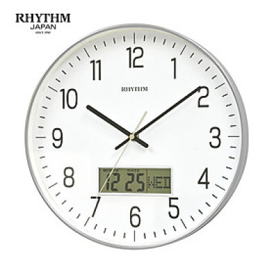 Đồng hồ treo tường Nhật Bản Rhythm CFG723NR19 Kt 30.5 x 4.5cm, 985g Vỏ nhựa. Dùng Pin.