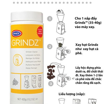 Viên vệ sinh máy xay cà phê Urnex Grindz - Hàng nhập khẩu