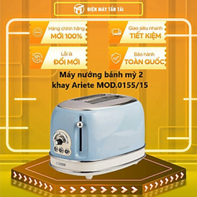 Nướng bánh mỳ 2 khay  (Màu xanh da trời) Ariete  MOD. 0155/15 - Hàng chính hãng