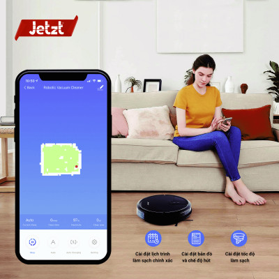 Robot hút bụi lau nhà thông minh Jetzt F12 MAX, hàng chính hãng