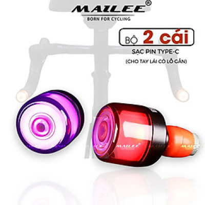 Đèn LED Gắn Lỗ Ống Tay Lái Xe Đạp BT-0601 cho đường kính lỗ 15-23mm Sạc Type-C 6 Màu Mai Lee An Toàn Ban Đêm - Mai Lee