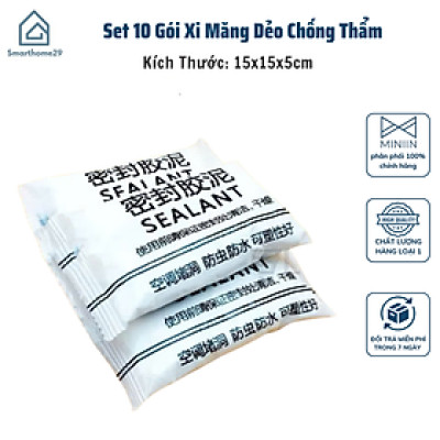 Set 10 Gói Xi Măng Dẻo Bịt Lỗ Điều Hòa, Hở Tường Nhà Chống Chuột, Chống Thấm Nước - HÀNG CHÍNH HÃNG MINIIN