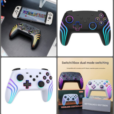 Gamepad tay game Không dây Bluetooth SZ93 led RGB Đa kết nối cho máy tính, laptop, smartphone hàng nhập khẩu